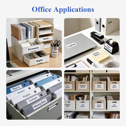 JOJOME 5 عبوات 91331 شريط لاصق بلاستيكي أبيض بديل لعبوات Dymo Letratag 12 مم × 4 م 1/2 بوصة × 13 قدم يعمل مع صانعي الملصقات DYMO LetraTag LT-100H LT-100T QX50 200B in Kuwait