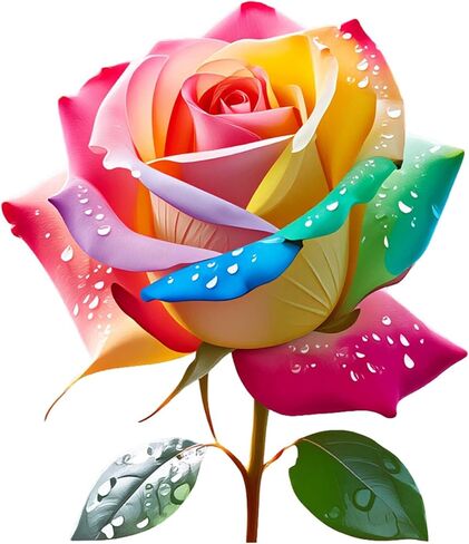 Rainbow Rose Drops Dust Plug Acrylic Charms for electronic products,Type-C Charging Port Dust Plugs Pendant Compatible with E-Reader Phone Tablet, Gift for Christmas, Birthday, Anniversary Day in Saudi Arabia