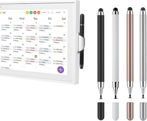 4 قطع قلم متوافق مع Skylight 15 Calendar.10.1 بوصة، 15.6 بوصة، 27 بوصة تقويم رقمي ذكي مخصص حامل قلم قلم ذو طرف مزدوج (4) in Kuwait