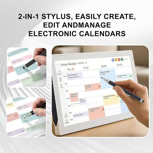 4 قطع قلم متوافق مع Skylight 15 Calendar.10.1 بوصة، 15.6 بوصة، 27 بوصة تقويم رقمي ذكي مخصص حامل قلم قلم ذو طرف مزدوج (4) in Kuwait