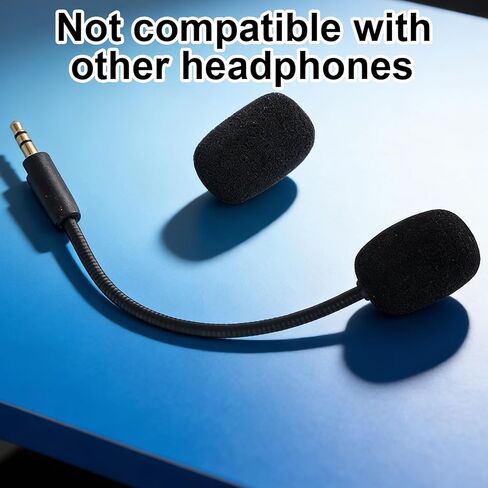 Mic Replacement for Razer Barracuda X Headsets, 3.5mm/0.14in Detachable Gaming Boom Headphone Microphone Parts Replacement with Foam Cover Compatible with Barracuda X Headsets, Noise Cancelling in Saudi Arabia