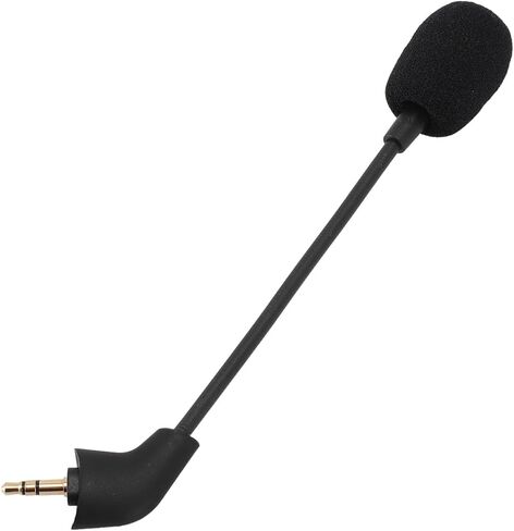 Replacement Microphone, 3.5mm Gold Plated Bent Plug, Omnidirectional Mic, Noise Cancelling Foam Cover with Flexible Adjustable Arm, for Cloud Gaming, Streaming, Video Conferencing, in Saudi Arabia