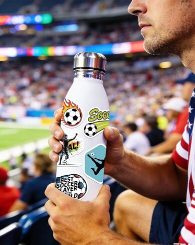 100 Pcs Soccer Stickers for Kids Teens Adults, Waterproof Stickers for Water Bottle Laptop, Cool Soccer Party Favors and Gifts, Goodie Bag Stuffers for Boys Girls in Saudi Arabia