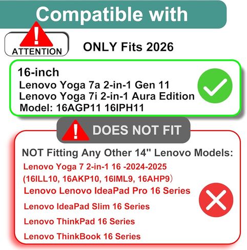 3-Pack Designed for Lenovo Yoga 7i 2-in-1 Aura Edition 16" / Yoga 7a 16" 2-in-1 Touchscreen Laptop Screen Protector (16AGP11 / 16IPH11- 83TE / 83TF), Anti Glare and Anti Fingerprint (Matte) Shield in Saudi Arabia