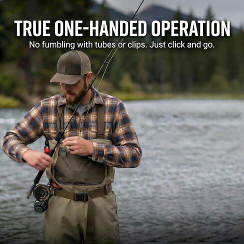 Magnetic Fly Fishing Rod Holder, Hands-Free Quick Dock Rod Keeper, Aluminum Body Corrosion‑Resistant, Strong Magnet Chest-Mount Rod Rest for Lure Change, Tying Knots & Landing Fish Black in Saudi Arabia