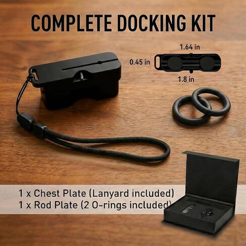 Magnetic Fly Fishing Rod Holder, Hands-Free Quick Dock Rod Keeper, Aluminum Body Corrosion‑Resistant, Strong Magnet Chest-Mount Rod Rest for Lure Change, Tying Knots & Landing Fish Black in Saudi Arabia