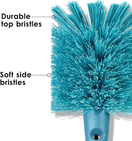 2-in-1 Bottle Cleaning Brush and Hidden Straw Brush, Long Handle Water Bottle Brush Cleaner with Replaceable Head for Sports Bottles, Baby Bottles, Mugs, Straws, Smokey Blue in Saudi Arabia