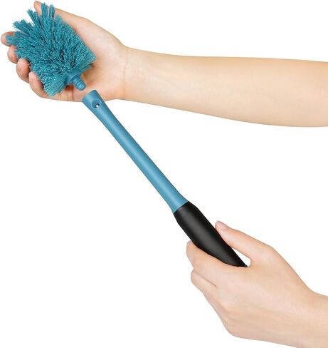 2-in-1 Bottle Cleaning Brush and Hidden Straw Brush, Long Handle Water Bottle Brush Cleaner with Replaceable Head for Sports Bottles, Baby Bottles, Mugs, Straws, Smokey Blue in Saudi Arabia