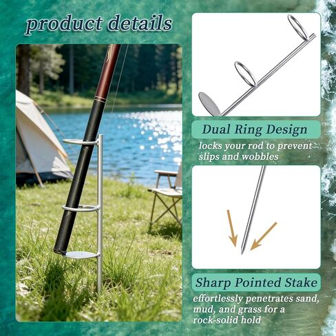 Sand Spikes for Surf Fishing, Heavy Duty Fishing Rod Holder Sand Spike for Beach, Surf, Bank and Shore Fishing in Saudi Arabia