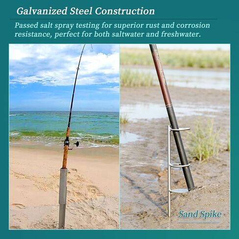 Sand Spikes for Surf Fishing, Heavy Duty Fishing Rod Holder Sand Spike for Beach, Surf, Bank and Shore Fishing in Saudi Arabia