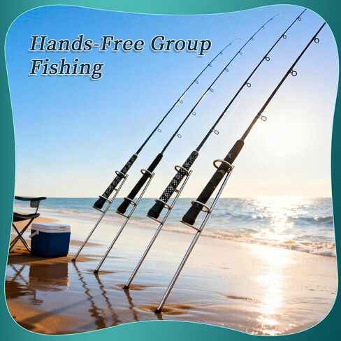 Sand Spikes for Surf Fishing, Heavy Duty Fishing Rod Holder Sand Spike for Beach, Surf, Bank and Shore Fishing in Saudi Arabia