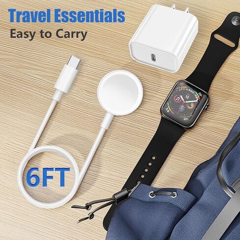 Fast Charger for Apple Watch Charger, USB C i-Watch Charger Plug with Long 6.6FT iWatch Portable Wireless Fast Charging Cable Cord Compatible with Series Ultra/SE/11/10/9/8/7/SE/6/5/4/3/2/1 2Pack in Saudi Arabia