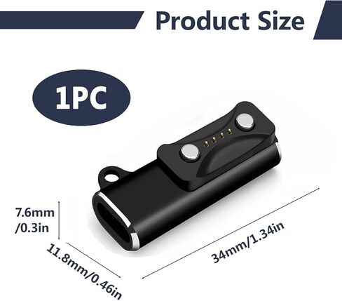 محول شاحن للساعة الذكية Polar Pacer، Pacer Pro، Ignite 3، Vantage V3، Vantage M3، Grit X2 Pro، محول شحن طاقة USB-C، ملحق سفر متين، موصل محمول سريع وآمن in Kuwait