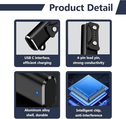 محول شاحن للساعة الذكية Polar Pacer، Pacer Pro، Ignite 3، Vantage V3، Vantage M3، Grit X2 Pro، محول شحن طاقة USB-C، ملحق سفر متين، موصل محمول سريع وآمن in Kuwait