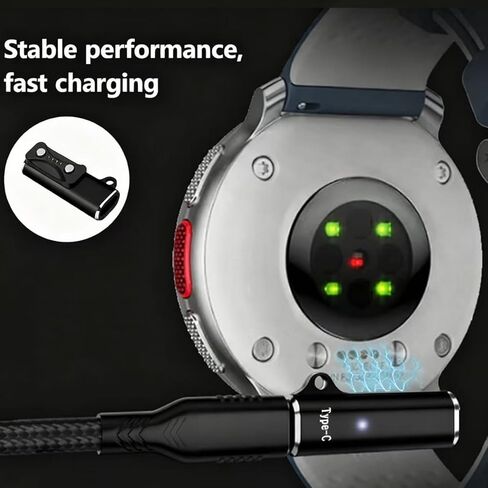 محول شاحن للساعة الذكية Polar Pacer، Pacer Pro، Ignite 3، Vantage V3، Vantage M3، Grit X2 Pro، محول شحن طاقة USB-C، ملحق سفر متين، موصل محمول سريع وآمن in Kuwait