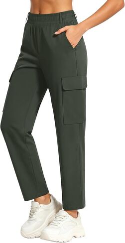 JEKAOYI Womens Hiking Cargo Pants High Waisted Lightweight Quick Dry Joggers with 4 Pockets for Outdoor Travel in Saudi Arabia