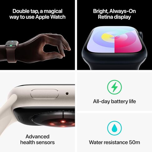 Apple Watch Series 9 (GPS + Cellular, 41mm) - Gold Stainless Steel Case with Gold Milanese Loop, One Size (Renewed) in Saudi Arabia