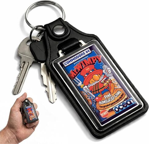 Brotherhood Vintage Commodore 64 Mr Wimby Video Game Design Keychain Key Holder Key Ring For Men Heavy Duty Car Keyring For Men and Women in Saudi Arabia