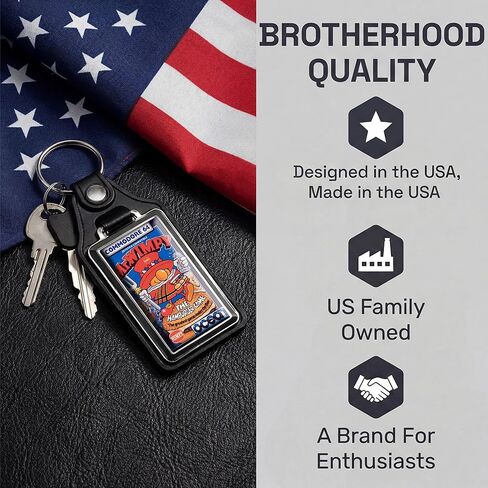 Brotherhood Vintage Commodore 64 Mr Wimby Video Game Design Keychain Key Holder Key Ring For Men Heavy Duty Car Keyring For Men and Women in Saudi Arabia
