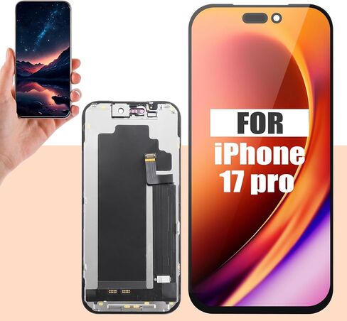Incell Screen for iPhone 17 Pro Screen Replacement for iPhone 17 Pro LCD Screen A3256,A3523,A3522,A3524 3D Touch Display Digitizer Assembly Repair Parts(Black No Frame in Saudi Arabia