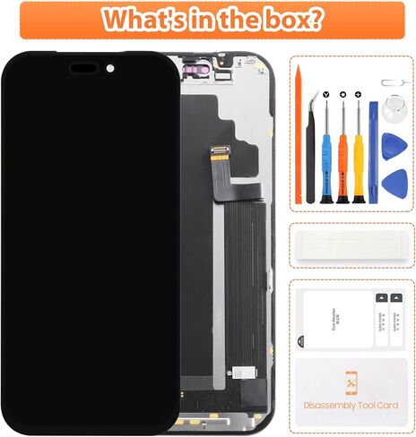 Incell Screen for iPhone 17 Pro Screen Replacement for iPhone 17 Pro LCD Screen A3256,A3523,A3522,A3524 3D Touch Display Digitizer Assembly Repair Parts(Black No Frame in Saudi Arabia