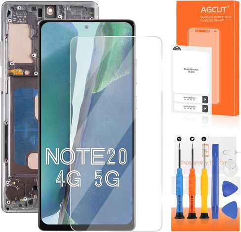 INCELL for Samsung Galaxy Note20 4G 5G Screen Replacement for Samsung Note 20 LCD Display N980 SM-N981U SM-N981W LCD Digitizer Touch Screen Assembly with Frame Black (Original Size) in Saudi Arabia