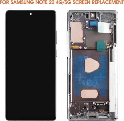 INCELL for Samsung Galaxy Note20 4G 5G Screen Replacement for Samsung Note 20 LCD Display N980 SM-N981U SM-N981W LCD Digitizer Touch Screen Assembly with Frame Black (Original Size) in Saudi Arabia