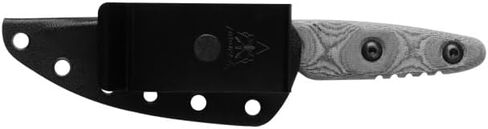Tops Knives TPUTE02: Ute-Utility Tool Edged Fixed Blade- Black Kydex Sheath with Black Rotating Spring Steel Clip in Saudi Arabia