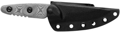 Tops Knives TPUTE02: Ute-Utility Tool Edged Fixed Blade- Black Kydex Sheath with Black Rotating Spring Steel Clip in Saudi Arabia