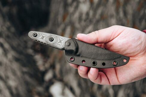 Tops Knives TPUTE02: Ute-Utility Tool Edged Fixed Blade- Black Kydex Sheath with Black Rotating Spring Steel Clip in Saudi Arabia