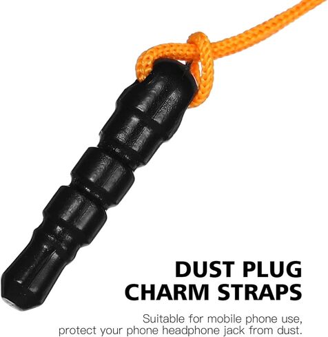 Mikikit Headphone Jack Protector Dust Plug Lobster Clasp Phone Strap Phone Charm Strap Earphone Jack Accessories Lariat Lanyard Dust Plug Charm Charms 15 Pcs in Saudi Arabia