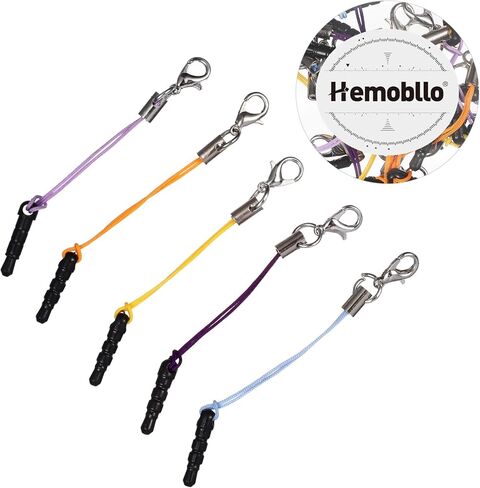 Mikikit Headphone Jack Protector Dust Plug Lobster Clasp Phone Strap Phone Charm Strap Earphone Jack Accessories Lariat Lanyard Dust Plug Charm Charms 15 Pcs in Saudi Arabia