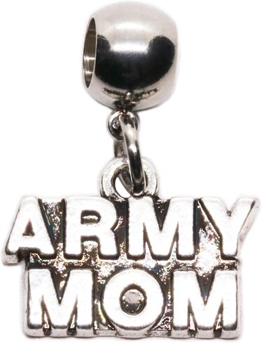 Dave The Bunny Army Mom Charm - Love Mom Jewelry for Mother's Day Gifts, Best Mom Ever Gifts, Elegant Army Mom Gift, Celebrate Military Mothers with Heartfelt Appreciation and Timeless Style in Saudi Arabia