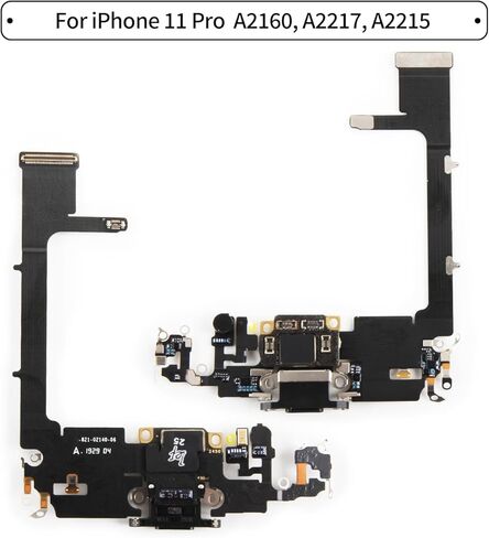 for iPhone 11 Pro Charging Port Replacement (Matte Space Gray) Lightning USB Dock Connector Flex Cable Assembly with Waterproof Tape Tool Kit for A2215, A2160, A2217 in Saudi Arabia