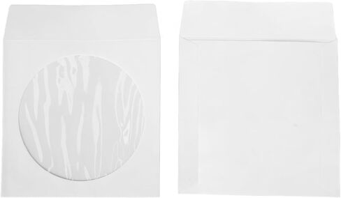 Cd Sleeves, 100Pcs DVD Disc Envelopes Clear Window Thick Paper Dust Protection Reusable Storage Sleeves for 12cm 4.7in Cd and DVD Discs in Saudi Arabia