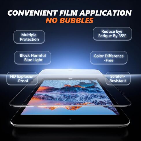 Screen Protector with Mounting Frame,Adapts for iPad 5th/6th 9.7 In,Equipped with Anti Blue Light and Anti Fingerprint Effects for iPad 6th Generation Screen Protector. in Saudi Arabia