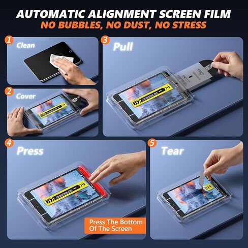 Screen Protector with Mounting Frame,Adapts for iPad 5th/6th 9.7 In,Equipped with Anti Blue Light and Anti Fingerprint Effects for iPad 6th Generation Screen Protector. in Saudi Arabia