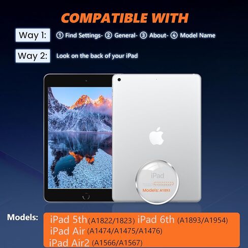 Screen Protector with Mounting Frame,Adapts for iPad 5th/6th 9.7 In,Equipped with Anti Blue Light and Anti Fingerprint Effects for iPad 6th Generation Screen Protector. in Saudi Arabia