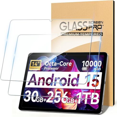 واقي شاشة مكون من قطعتين لجهاز URAO G140L/140L مقاس 14 بوصة يعمل بنظام Android 15، زجاج مقسى بصلابة 9H لجهاز URAO G140L 14.1 بوصة، مقاوم للخدش، واقي شاشة عالي الدقة in Kuwait