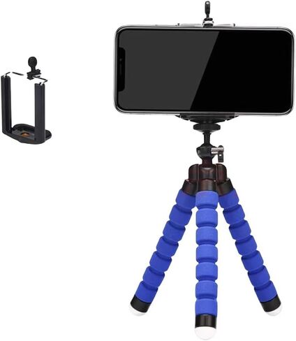 1PC Flexible Octopus Phone Tripod - with U - Shaped Clip Black in Saudi Arabia