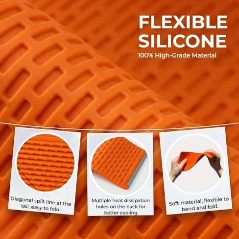 Phone Stand for Desk, Silicone Flexible Phone Holder for All Mobile Devices, Portable Cell Phone Stand for Travel, Home, Car, Airplane, Treadmill, iPad, Tablet, Orange in Saudi Arabia