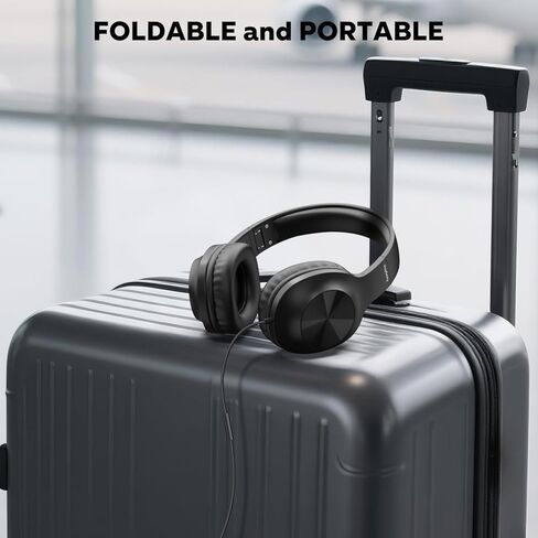 سماعات رأس سلكية USB C مطورة، سماعات فوق الأذن من النوع C مع ميكروفون، صوت ستيريو عالي الدقة، التحكم في مستوى الصوت، سماعات رأس USB من النوع C قابلة للطي للبالغين / المراهقين // الأجهزة اللوحية / الكمبيوتر / iPhone / السفر (أسود) in Kuwait
