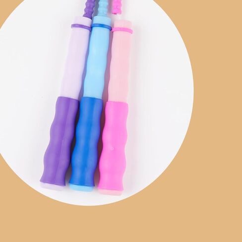 Beaded Bamboo-Segment Jump Rope - Durable PVC Skipping Rope with Anti-Slip Handle, Tangle-Free Design & Adjustable Length for Beginners in Kuwait