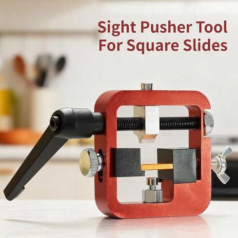 2026 Upgraded Pistol Sight Pusher Tool, Sight Pusher for Glock Square Slides, Heavy Duty Pistol Rear Sight Pusher, Adjustment Pusher for Glock Pistol Sight in Saudi Arabia