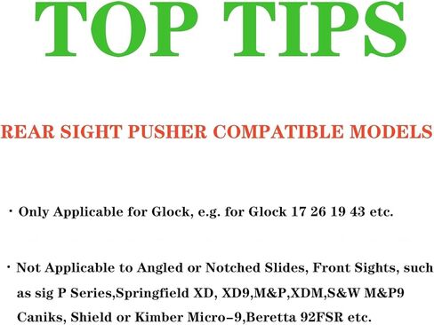 2026 Upgraded Pistol Sight Pusher Tool, Sight Pusher for Glock Square Slides, Heavy Duty Pistol Rear Sight Pusher, Adjustment Pusher for Glock Pistol Sight in Saudi Arabia