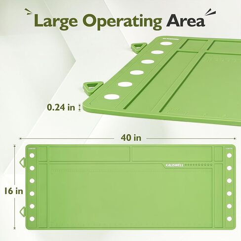 Rifle and Pistol Cleaning Mat 40"x16", Premium Large Magnetic Gun Mat with Organizer Parts Tray, Anti-Slip Rubberized Workbench Pad for Gun Maintenance in Saudi Arabia