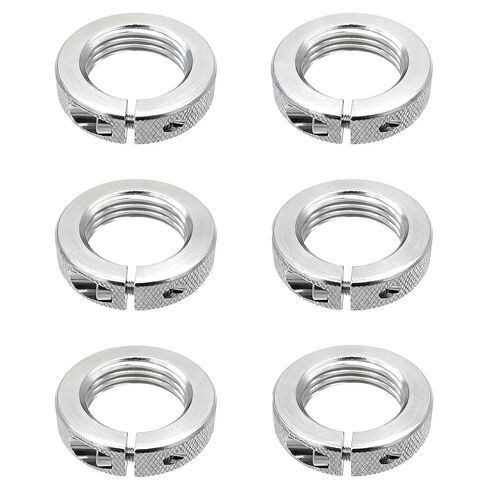 Die Lock Rings Fits on Standard 7/8-14 Inch Threaded Dies & Accessories, Split Ring Design Die Lock Nuts Applies Constant Pressure & Wrench Flats for Easy On/Off, Package of 6 in Saudi Arabia