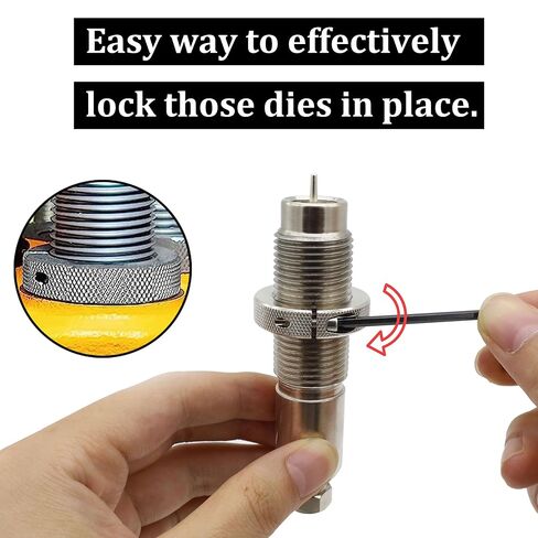 Die Lock Rings Fits on Standard 7/8-14 Inch Threaded Dies & Accessories, Split Ring Design Die Lock Nuts Applies Constant Pressure & Wrench Flats for Easy On/Off, Package of 6 in Saudi Arabia