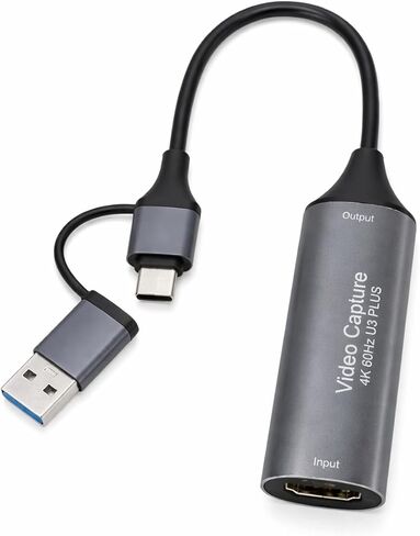 Yoidesu Video Capture Card 4K Low Latency USB 3.0 Recording Solution, HDMI to USB A Card for Streaming, Conference, Teaching, Gaming, DSLR, Camcorder, and Sports Camera Use in Saudi Arabia