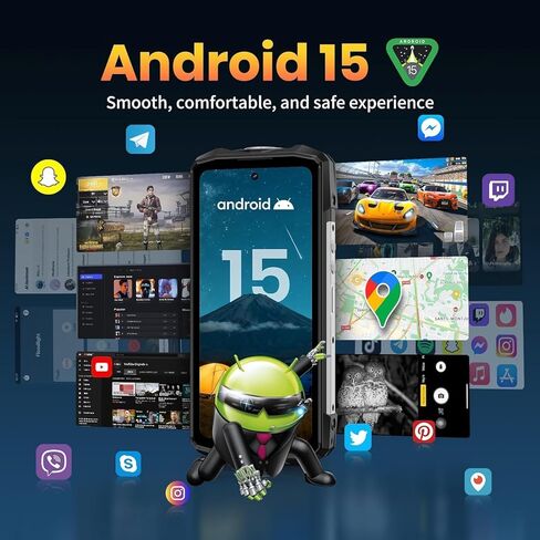 FOSSIBOT 2026 F113 20000mAh/33W 5G Android 15 هاتف متين مفتوح، 36 جيجابايت + 256 جيجابايت / 2 تيرابايت MediaTek Dimensity 7050+ هاتف ألعاب، 6.78 بوصة 4K FHD + 120 هرتز زجاج غوريلا، رؤية ليلية فائقة 50 ميجابكسل in Kuwait